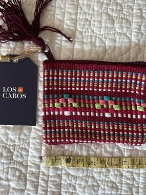 Burgundy Woven Mini Bag